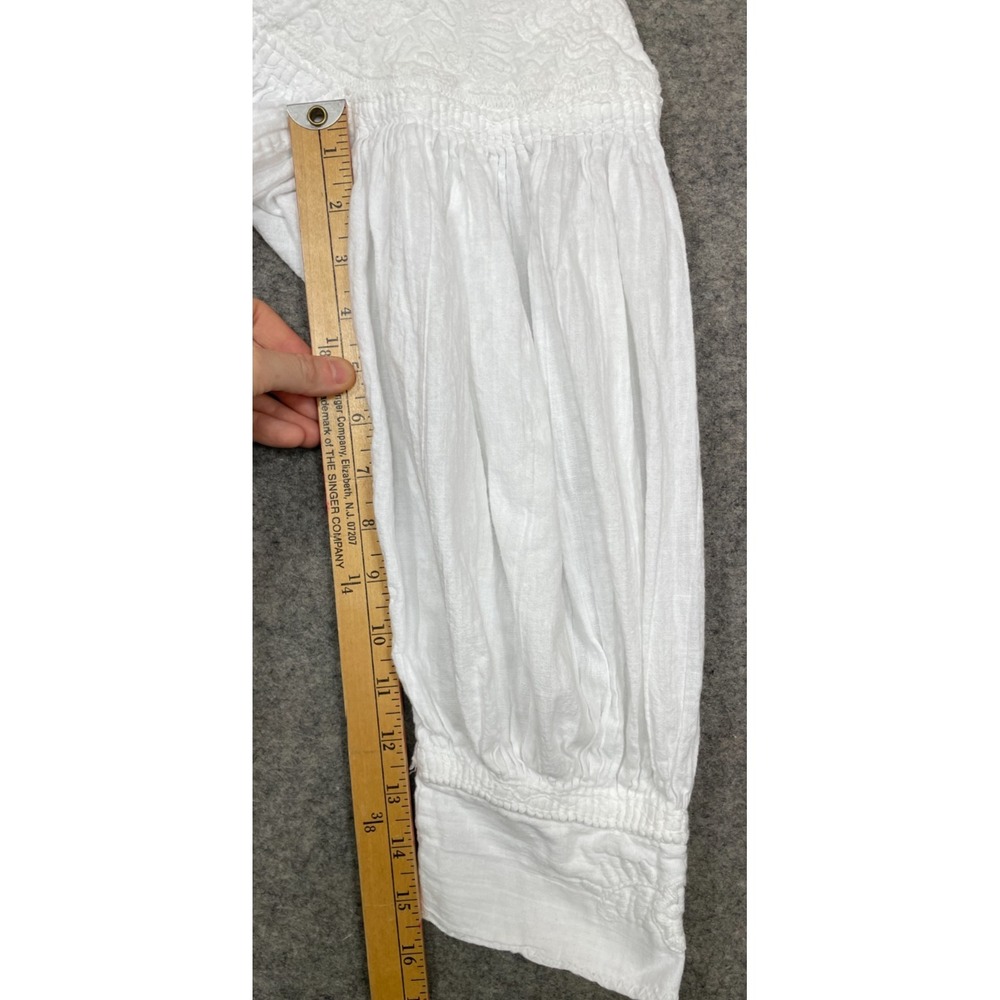 Vintage Embroidered Mexican Top Womens S M White Peasant Boho Oaxacan Huipil - Picture 16 of 16